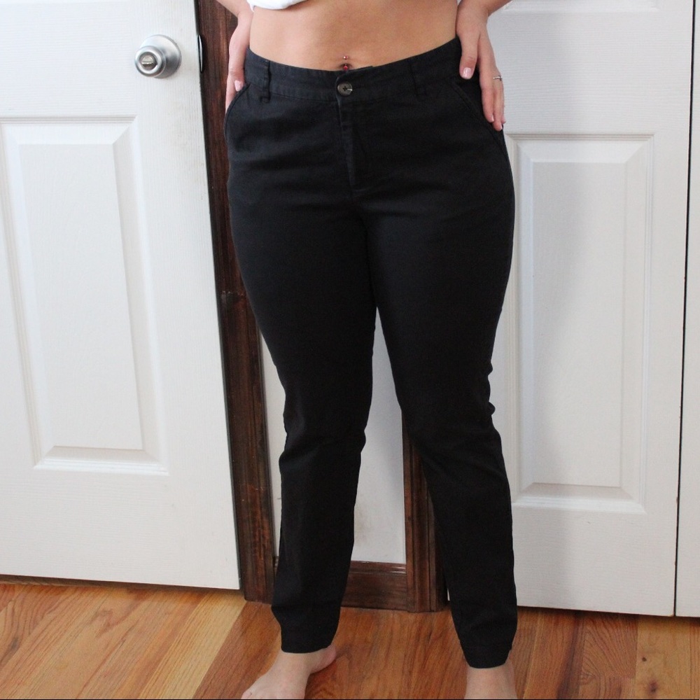 Black chinos